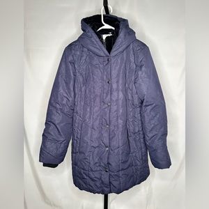 🧥 Croft & Barrow Quilted Velvet Long Coat Size XL